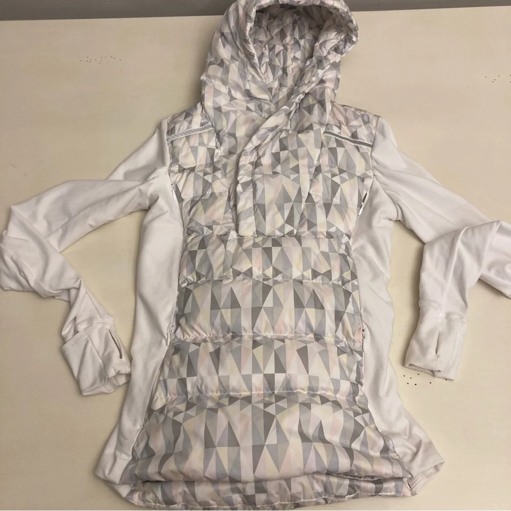 lululemon athletica White and Gray Puffer Jacket
